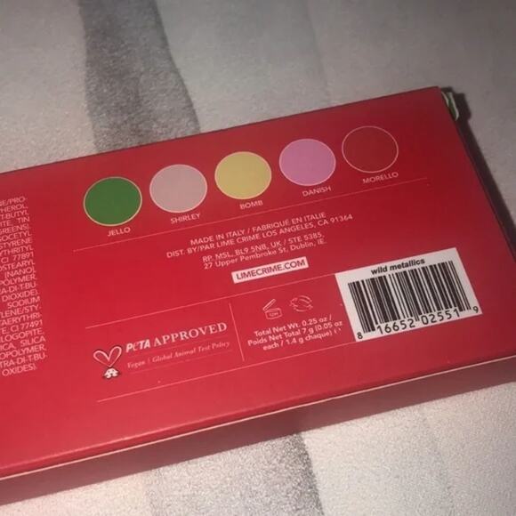 Lime Crime‎ Wet Cherry Wild Metallics Eyeshadow Palette - NEW IN BOX - Picture 5 of 8